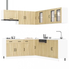 vidaXL Set dulap de bucătărie din 11 piese &bdquo;Lucca&rdquo; lemn stejar Sonoma