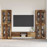 Cumpara ieftin Set comoda TV FLORIN 3 buc. 150 x 39 x 30 cm Lemn vechi