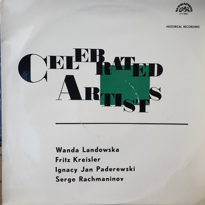 Celebrated Artists, Wanda Landowska, Fritz Kreisler... album vinil Czech