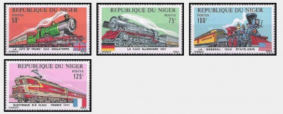 Niger 1975 - Locomotive, serie neuzata foto