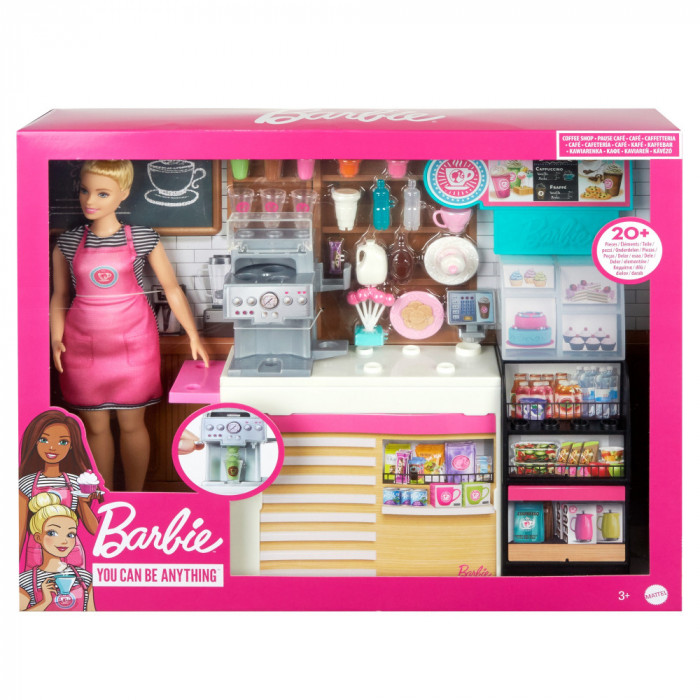 Barbie set cafenea cu 20 de accesorii