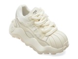 Pantofi sport GRYXX albi, 8607, din material textil si piele naturala