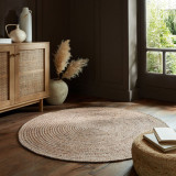 Covor Capri Jute Circle Natural 180X180 cm, rotund, Flair Rugs