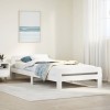 VidaXL Cadru de pat fără saltea, alb, 75x190 cm, lemn masiv de pin 855497
