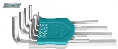 Set 9 chei imbus hexagonale: 1.5-10mm, Cr-V, brat extra-lung (INDUSTRIAL) - MTO-THT106192 foto