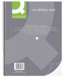 Caiet cu spirala, A4, 80 file - 70g/mp, 4 perf., coperti carton, Q-Connect -