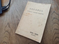 Anuarul Liceului Andrei Saguna din Brasov (1934-1935)