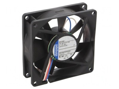 Ventilator DC axial 12V 80x80mm 65m3/h 32dBA cu bilă foto