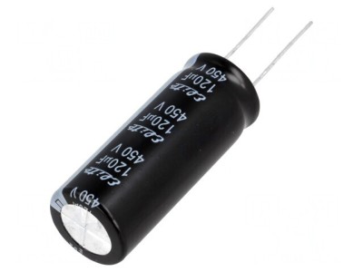 Condensator Electrolitic THT 120uF 450V 18x45mm 20% foto