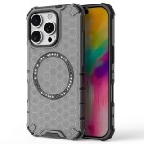 Husa transparenta iPhone 16 Pro Techsuit HoneyComb Shield MagSafe, negru