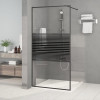 VidaXL Paravan de duș walk-in negru 100x195 cm sticlă ESG transparentă