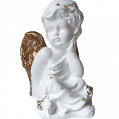 Statueta decorativa, Inger, Alb, 21 cm, FM04920