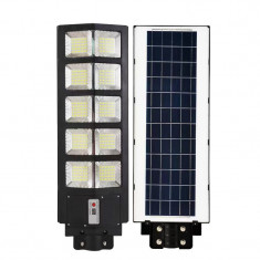 Lampa solara stradala Flippy, cu telecomanda, senzor de miscare si lumina, suport prindere, 225 LED-uri, IP65, ABS, 15AH, 300W, temperatura culoare 65