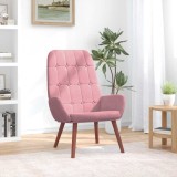 VidaXL Scaun de relaxare, roz, catifea