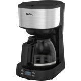 Cafetiera Tefal Equinox CM520D10, capacitate 1.2L, timer digital, functie pastrare la cald, comutator ON/OFF iluminat, sistem antipicurare, suport det