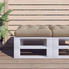 vidaXL Perna pentru pale?i, gri taupe, 60x60x12 cm, textil foto