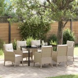 Cumpara ieftin Set de masă pentru grădină cu pernă 7 pcs Bej Rattan poli
