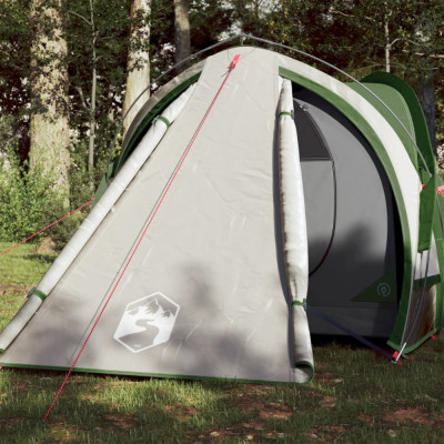 vidaXL Cort de camping 2 persoane, verde, 320x140x120 cm, tafta 185T foto