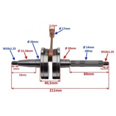 Ambielaj Scuter 2T Piaggio 50cc 80cc