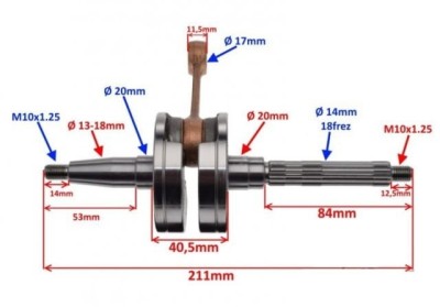 Ambielaj Scuter 2T Piaggio 50cc 80cc foto