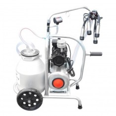 Aparat de muls vaci cu grup colector 160cc, sasiu galvanizat, bidon aluminiu 30L, 1 post Breckner Germany