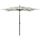 vidaXL Umbrelă de soare 3 niveluri, st&acirc;lp aluminiu, nisipiu, 2,5x2,5 m