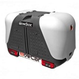 Cutie portbagaj pe carlig Towbox V2 gri, 390L, capacitate 66 kg