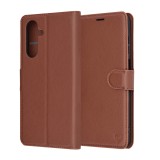Husa pentru samsung galaxy a26 5g - leather folio - brown, Techsuit