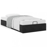 VidaXL Cadru de pat otoman fără saltea Negru 100x200 cm catifea