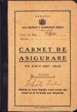 A2627N Carnet de asigurare 1937-1940, funcționar la bancă, Sibiu