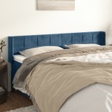 VidaXL Tăblie pat cu aripioare albastru &icirc;nchis 163x16x78/88 cm catifea