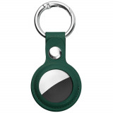 Cumpara ieftin Husa pentru AirTag, Techsuit Secure Leather Holder (SLH1), Green