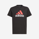 Tricou Educație fizică ADIDAS Negru-Roșu Băieți