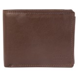 Portofel barbati, Leonardo Verrelli, protectie RFID, piele, maro, 9.5 X 12 X 2cm
