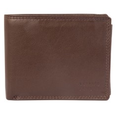 Portofel barbati, Leonardo Verrelli, protectie RFID, piele, maro, 9.5 X 12 X 2cm foto