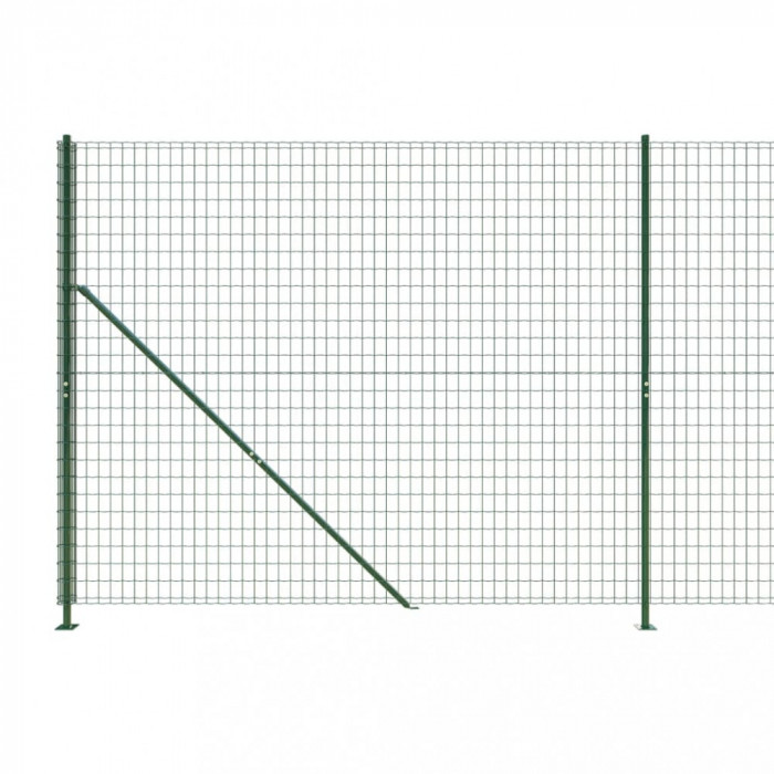 Gard plasa de sarma cu bordura, verde, 1,6x25 m GartenMobel Dekor