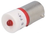 Lampă LED roșie 28V BA9S