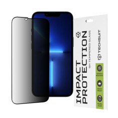 Folie pentru iPhone 13 Pro Max / 14 Plus - Techsuit 111D Privacy Full&nbsp;Glue - Black