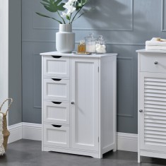 Dulap baie AANT-0337 cu usa si 4 sertare [en.casa] HausGarden Leisure