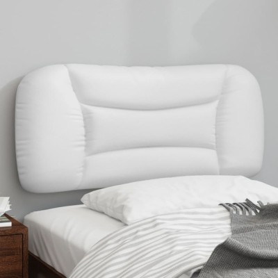 vidaXL Pernă pentru tăblie pat, alb, 90 cm, piele artificială 374545 foto
