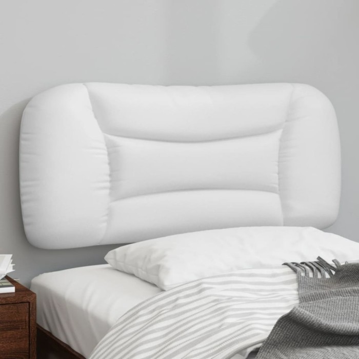 vidaXL Pernă pentru tăblie pat, alb, 90 cm, piele artificială 374545