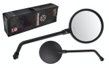 Set 2 oglinzi rotunde, filet 10mm, omologate, culoare negru Cod Produs: MX_NEW LUSMLRZ0RR10MOR180