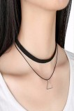 Choker Negru Piramida, Colier Fashion Elegant pentru Gat - Bijuterii la Moda