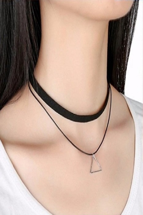 Choker Fashion Black pyramid - Colier elegant pentru gat
