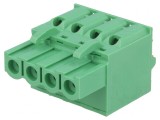 Regletă de Conexiuni Deconectabilă 5,08mm 4 Piste Drept Mufă
