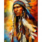 Sticker decorativ, Indian, Portocaliu, 85 cm, 6493ST