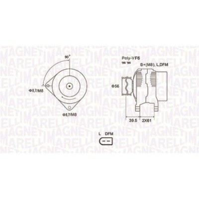 Alternator Audi: A3 Cabriolet (8p7); Seat: Exeo (3r2); Skoda: Superb 2 (3t4); VW: Caddy 3 (2ka), Caddy 4 (Saa), CC (358), Passat B6 (3c2), Passat B7 foto