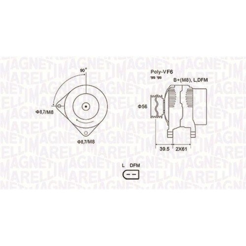 Alternator Audi: A3 Cabriolet (8p7); Seat: Exeo (3r2); Skoda: Superb 2 (3t4); VW: Caddy 3 (2ka), Caddy 4 (Saa), CC (358), Passat B6 (3c2), Passat B7