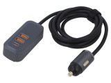 Alimentator ESOL 100W USB A x2 + USB C, cablu 1,5m gri 41053