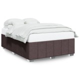 Cumpara ieftin Cadru de pat fara saltea, maro inchis, 140x200 cm, textil